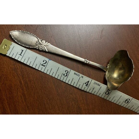 Antique Madsen & T Baagoe Electroplate Silver Danish Gravy Sauce Ladle 5.5” - Picture 11 of 14